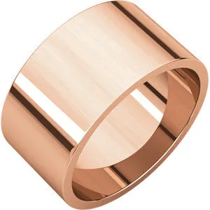 14K Rose 10mm Flat Band