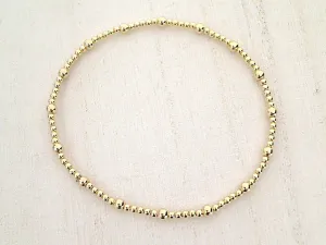 14kt Gold Filled Stretch Bracelet - Style 1 Medium