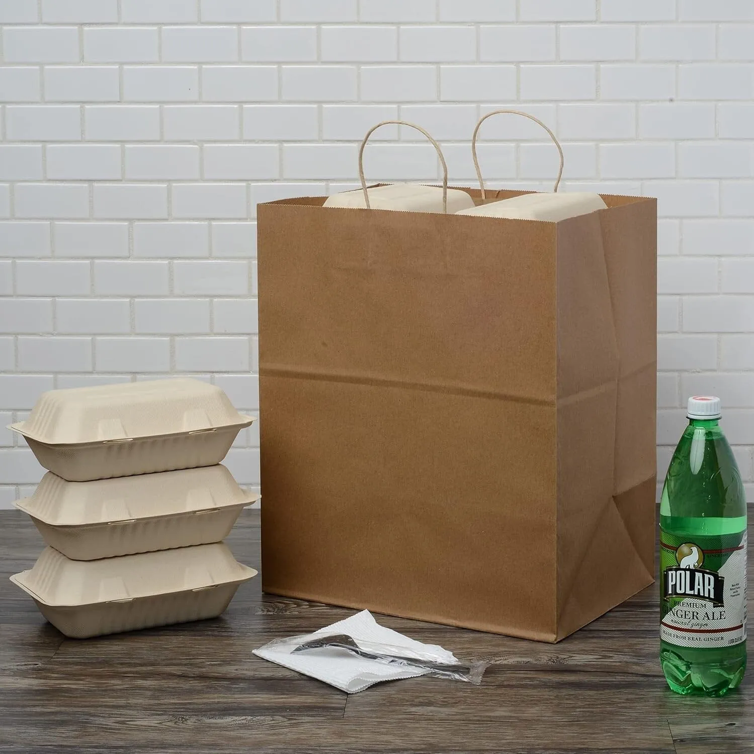 14x10x16.75 Brown Paper Bags with Handles