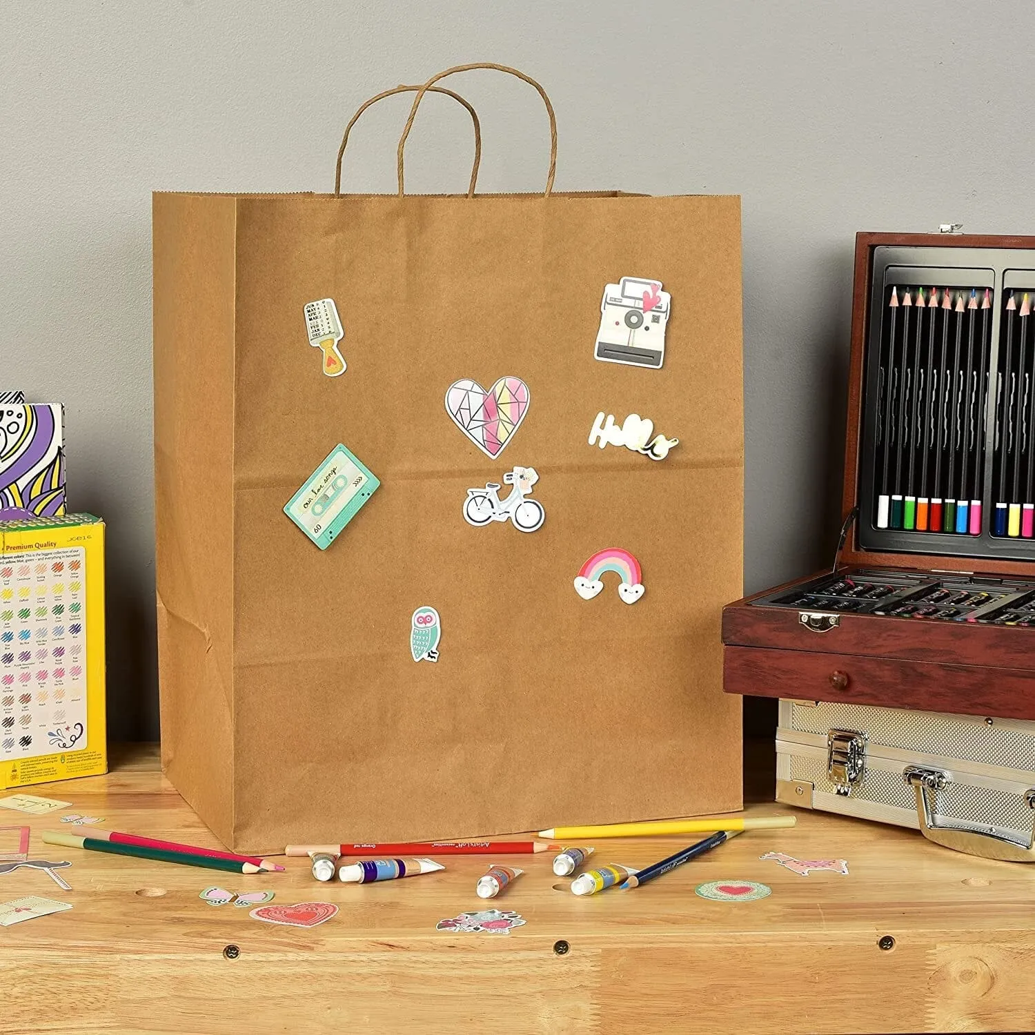 14x10x16.75 Brown Paper Bags with Handles