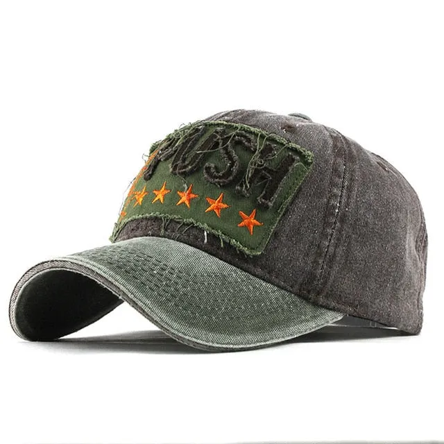 5 Star Push Embroidered Baseball Cap