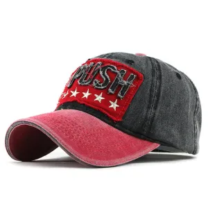 5 Star Push Embroidered Baseball Cap