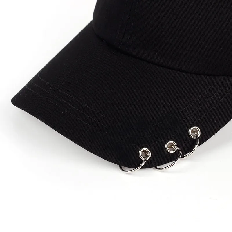 Adult Casual Solid Adjustable Iron Ring Baseball Caps Snapback Cap Casquette Hats Fitted Casual cap Hats