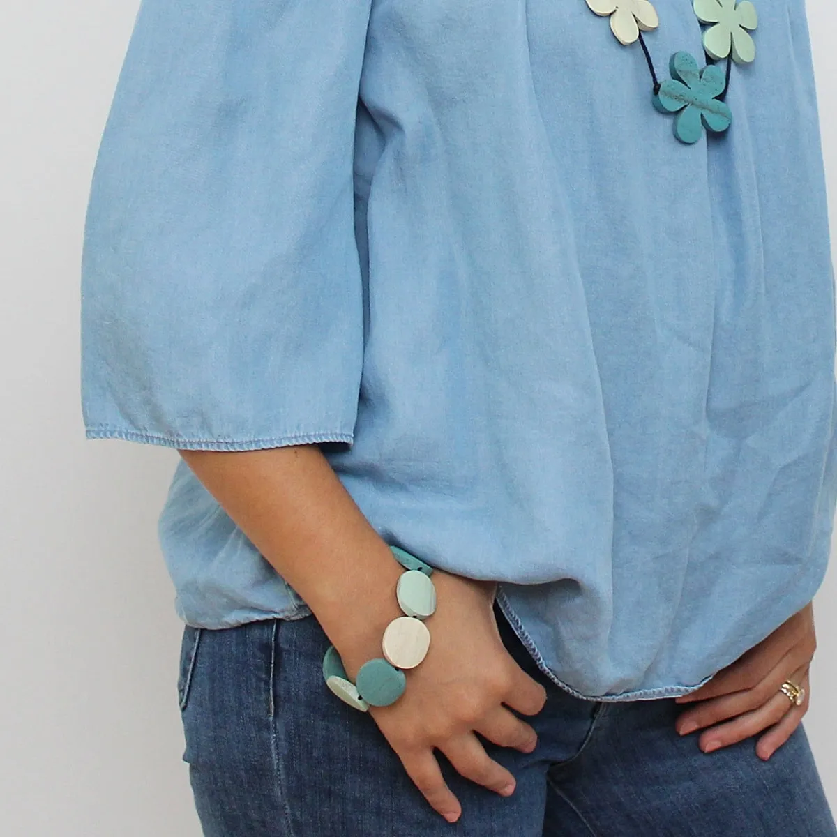 Aqua Pastel Charmaine Bracelet