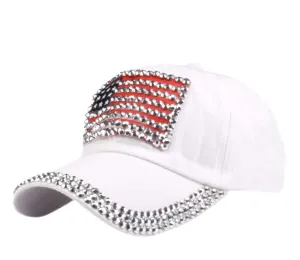 Bedazzled American Flag Baseball Hat