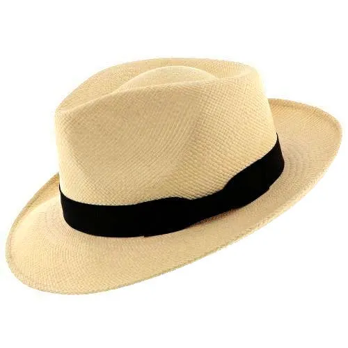 Bogart Handwoven Authentic Panama Fedora by Levine Hat Co.