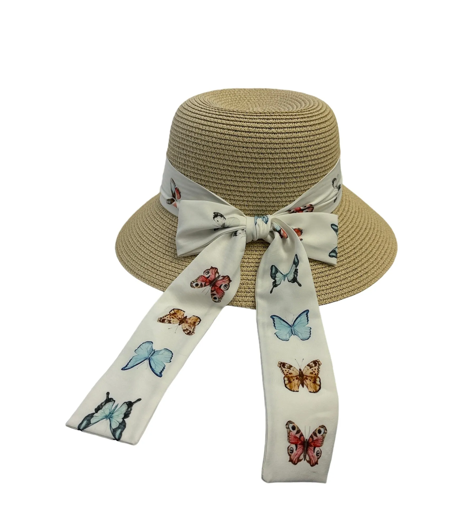 Butterly Ribbon Straw Hat