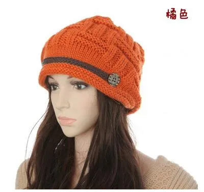 Cabled Checker Pattern Casual Warm Knitted Winter Beanie Cap