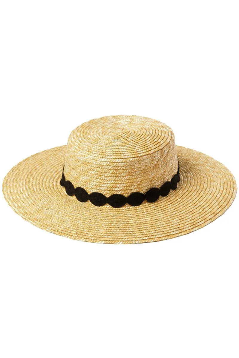 CASUAL FASHION LACE DECKED STRAW HAT