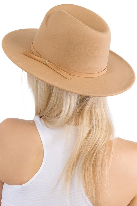 Chase Your Dreams - Beige Asymmetrical Crease Felt Rancher Hat