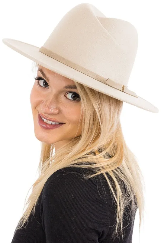 Chase Your Dreams - Ivory Asymmetrical Crease Felt Rancher Hat