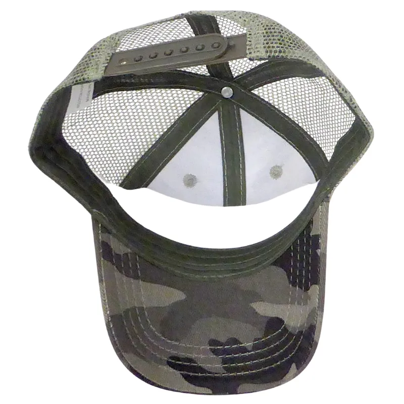 Children's Camo Trucker SnapBack Hat in Grey