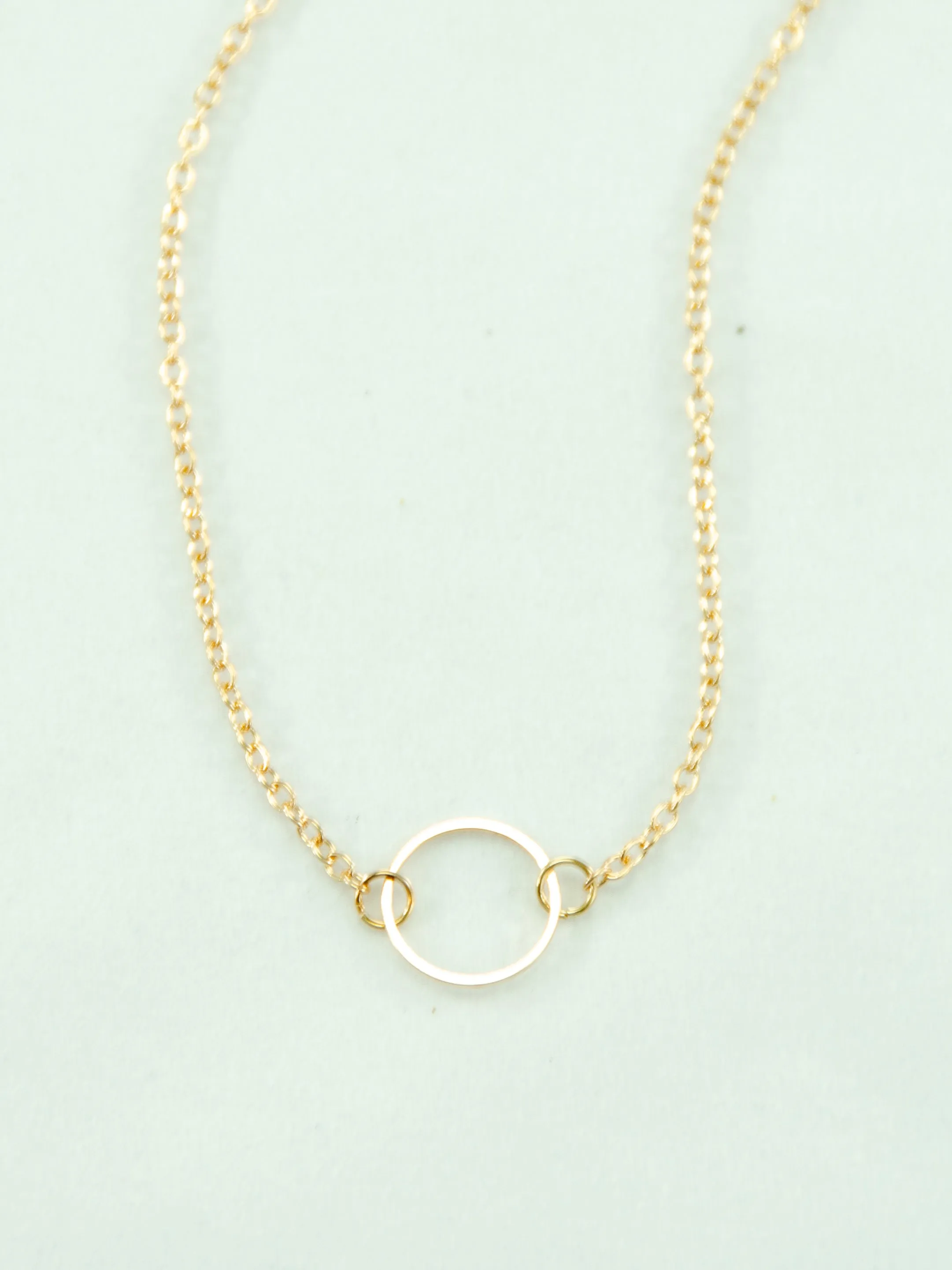 Christmas Ornament 14K Circle Necklace Gift