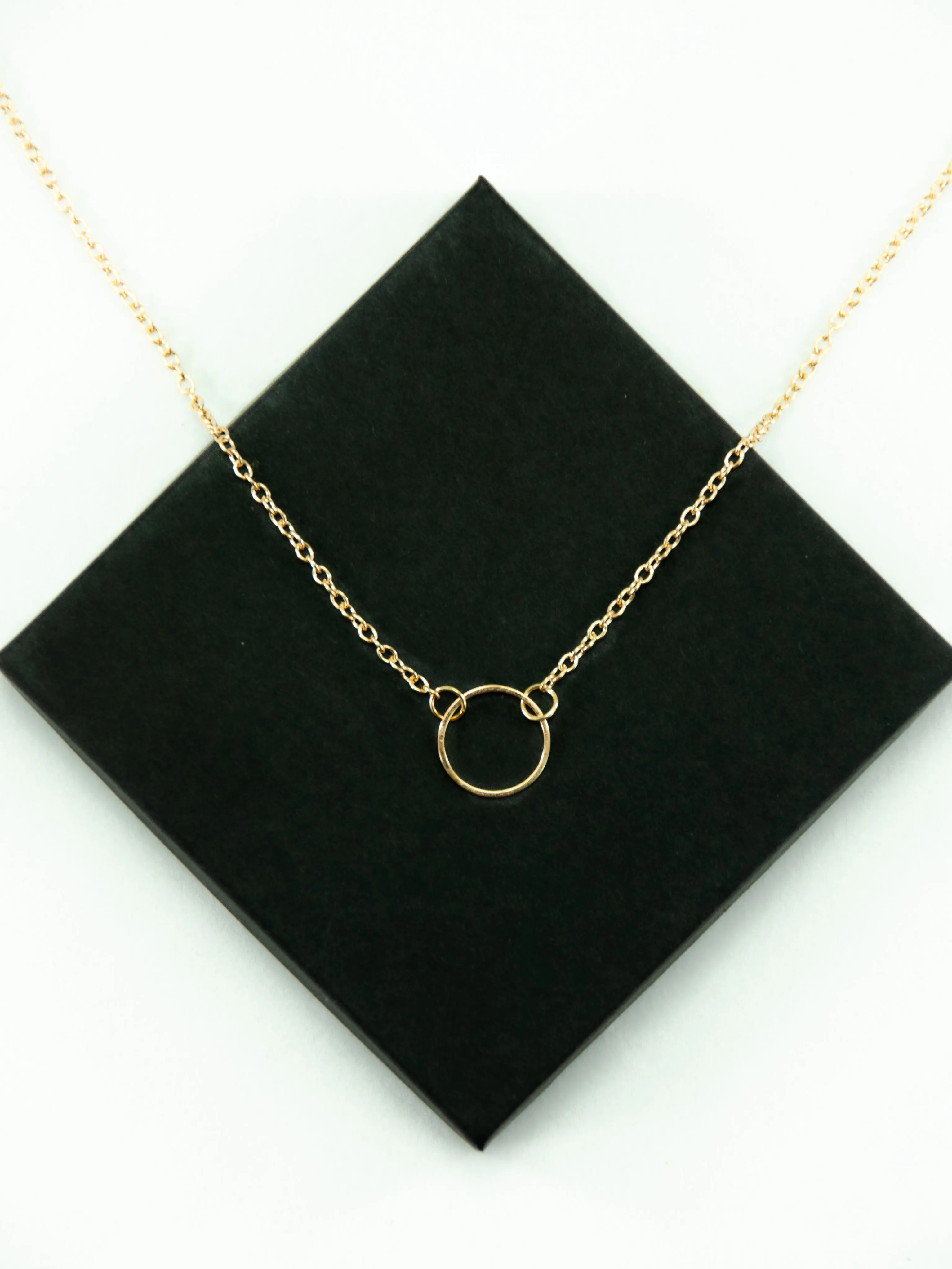 Christmas Ornament 14K Circle Necklace Gift