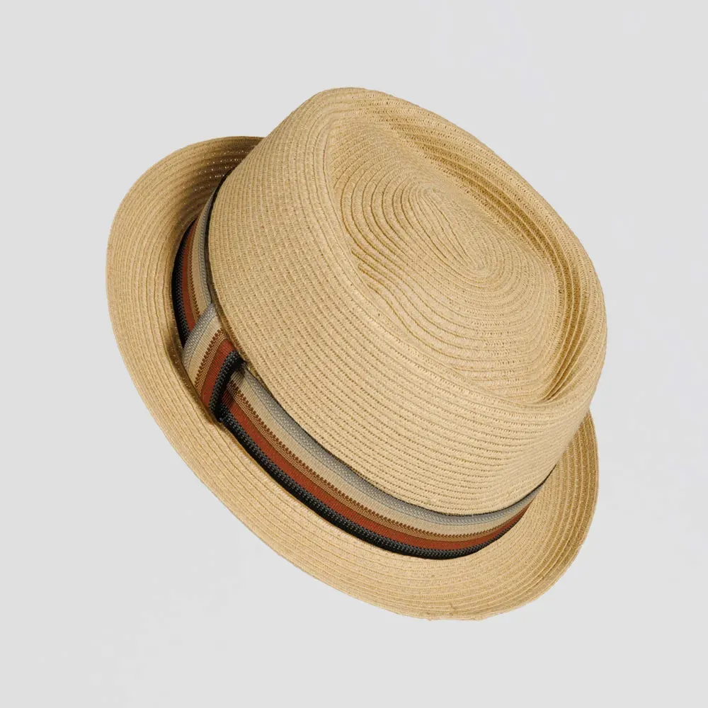 Cortez | Mens Paper Braid Straw Pork Pie Hat