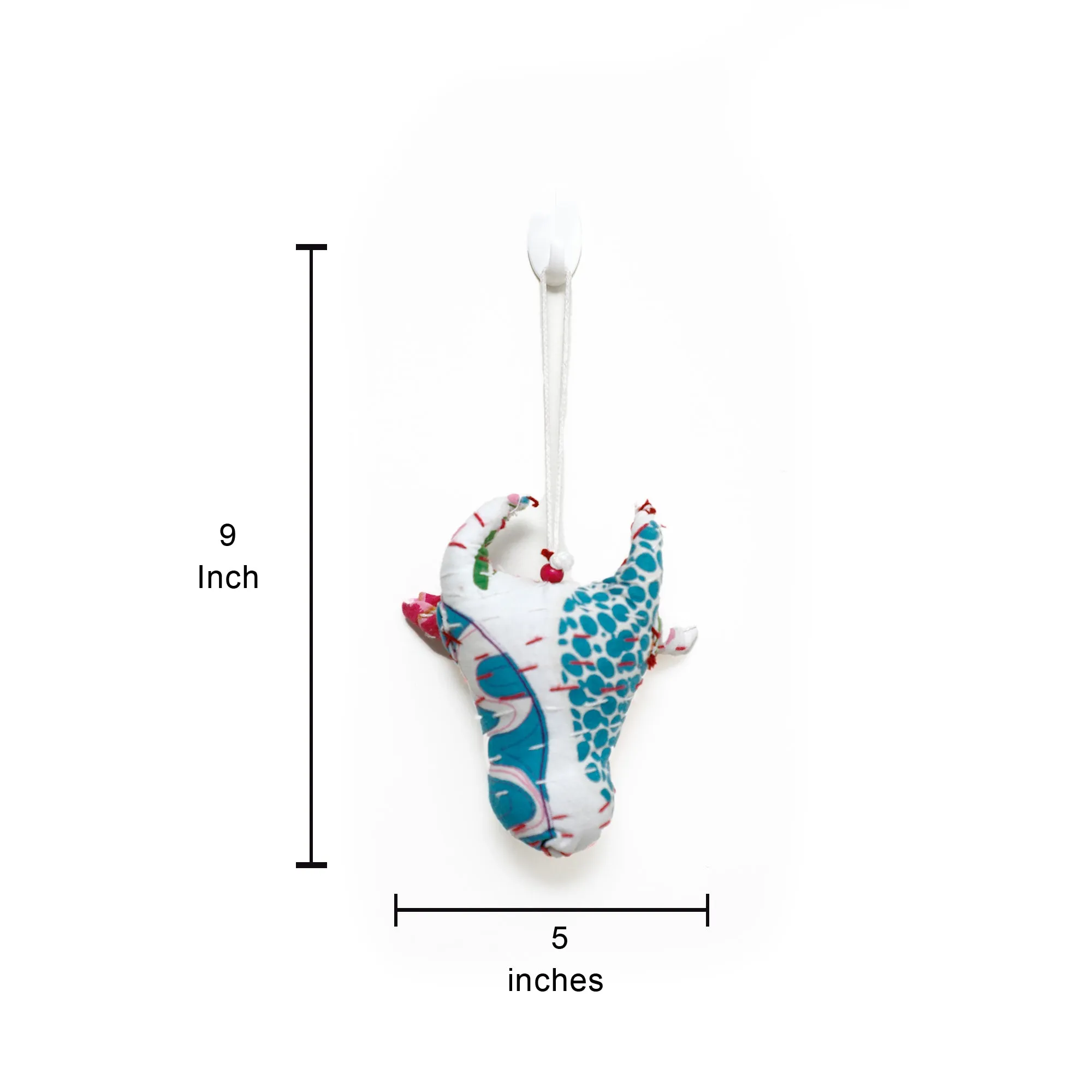 Fabric Cow head Charm