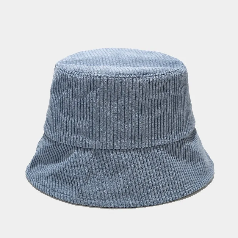 Fall Winter Classic Corduroy bucket hat outdoor Panama harajuku fishing bucket hats for female male unisex  Casual cap