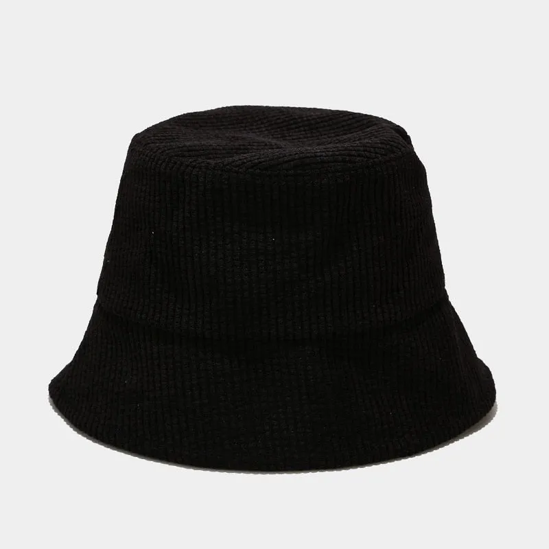 Fall Winter Classic Corduroy bucket hat outdoor Panama harajuku fishing bucket hats for female male unisex  Casual cap