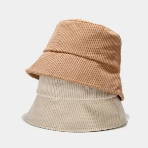 Fall Winter Classic Corduroy bucket hat outdoor Panama harajuku fishing bucket hats for female male unisex  Casual cap