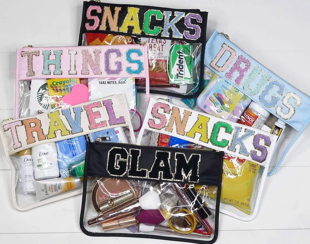 Glam Nylon Clear Bags