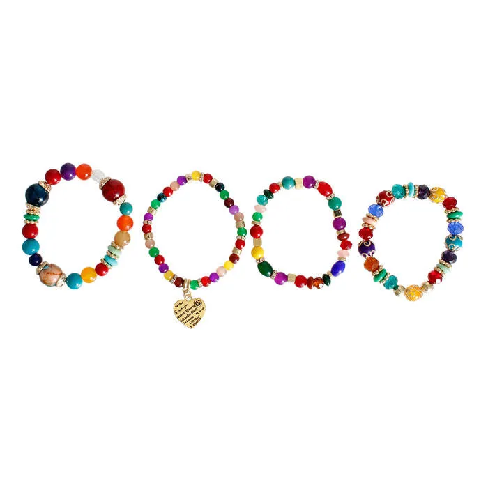 Glass Love Charm Bracelets