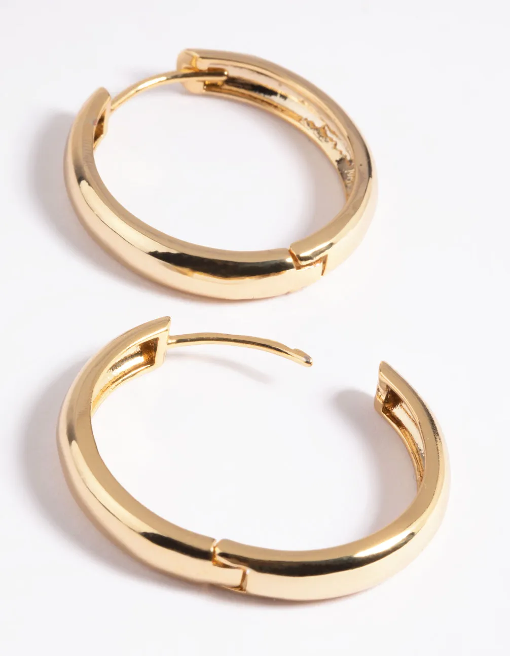 Gold Plated Hinge Hoop Earrings