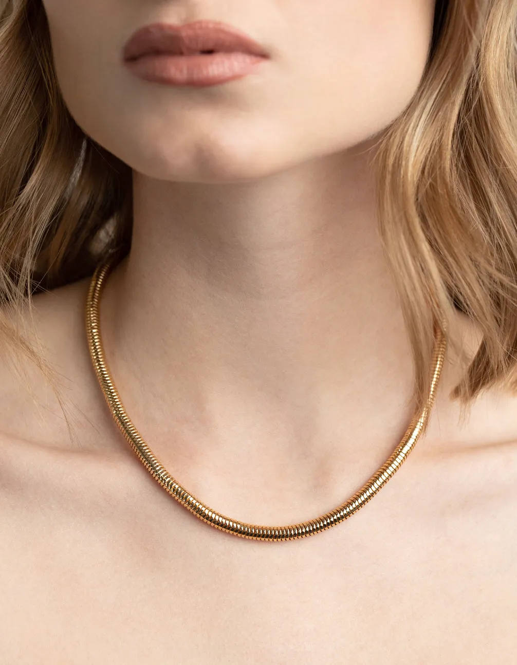 Gold Plated Snake Chain Necklace