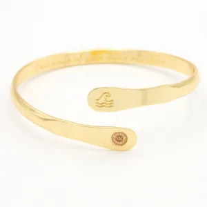 Gold Wave Bracelets, Surfers Bracelets, Ocean Bracelets,  Engraved Best wave of your life's out there Bracelets