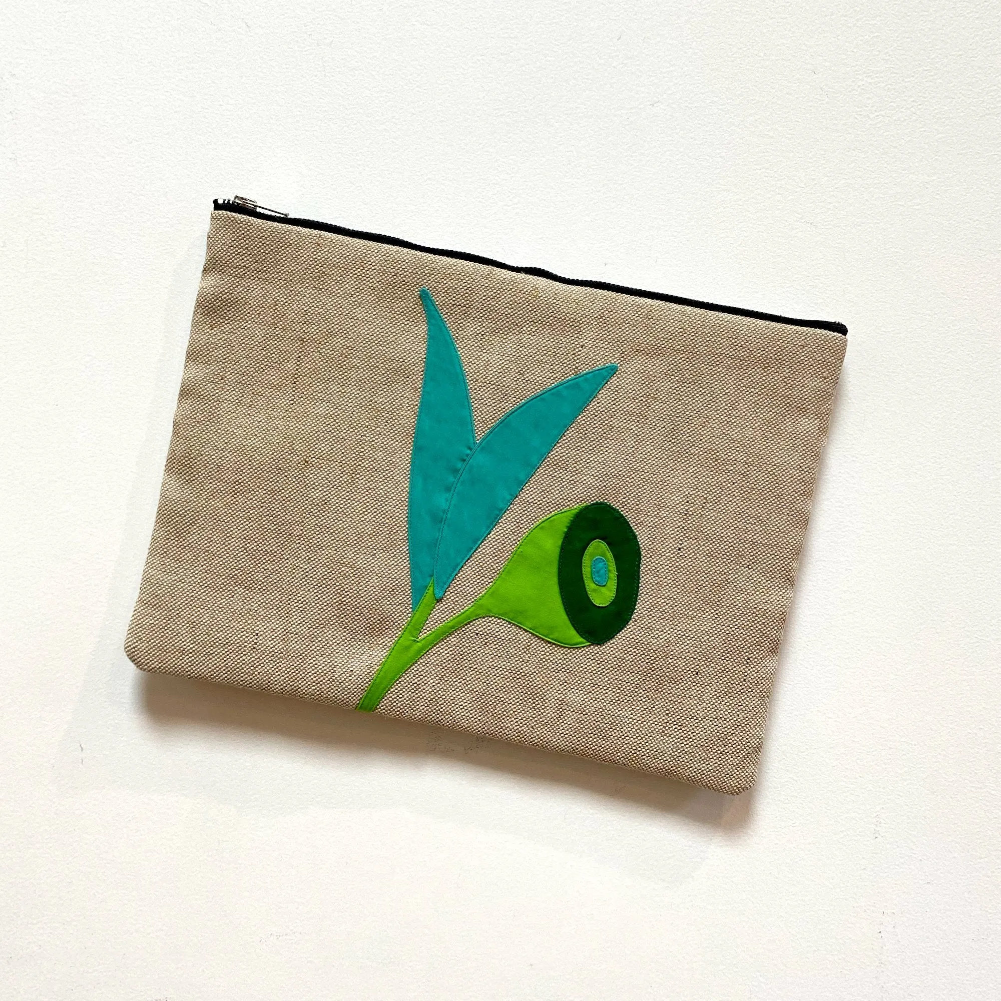 Gumnut Leaf Laptop Wallet in Lime