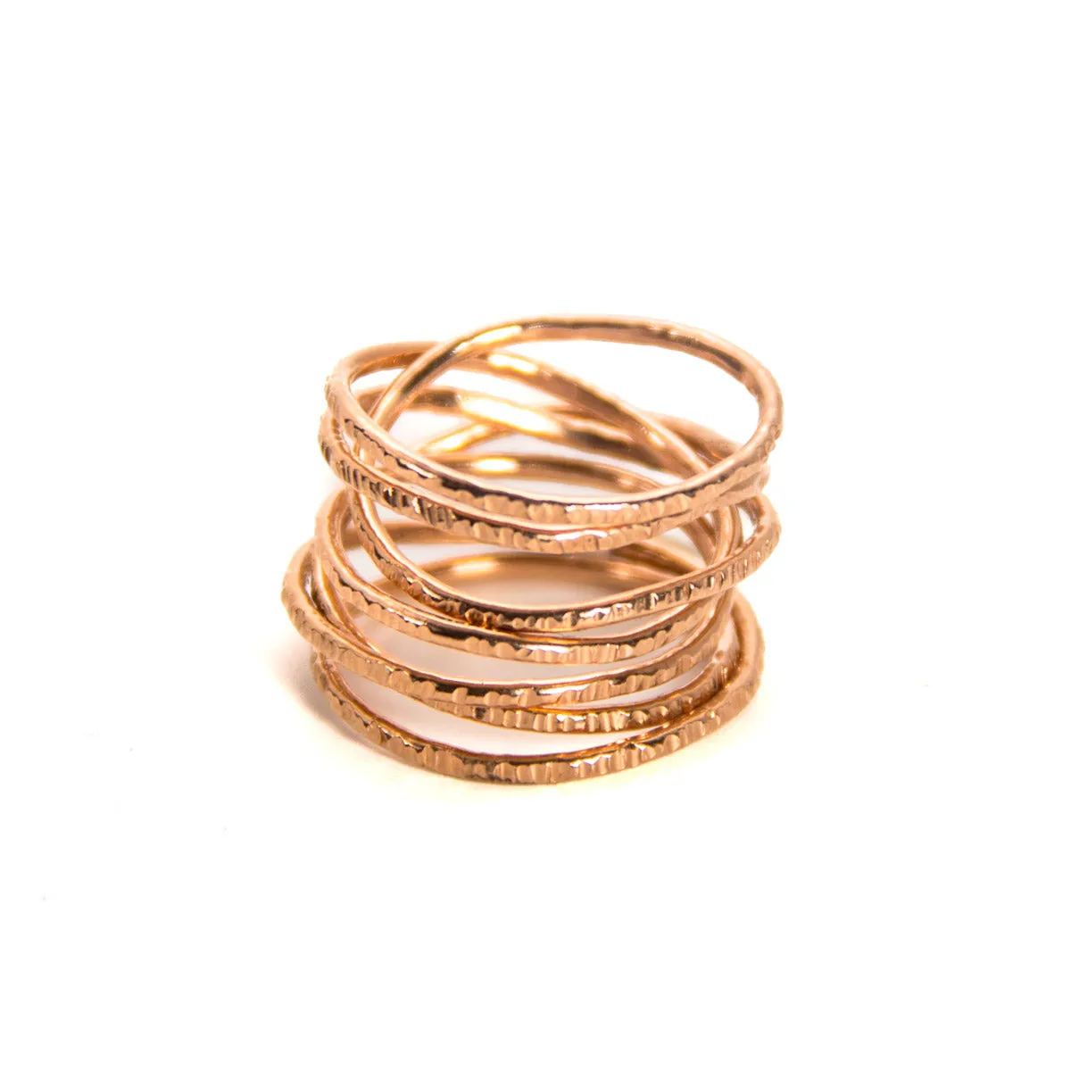 Hammered Coil Rings