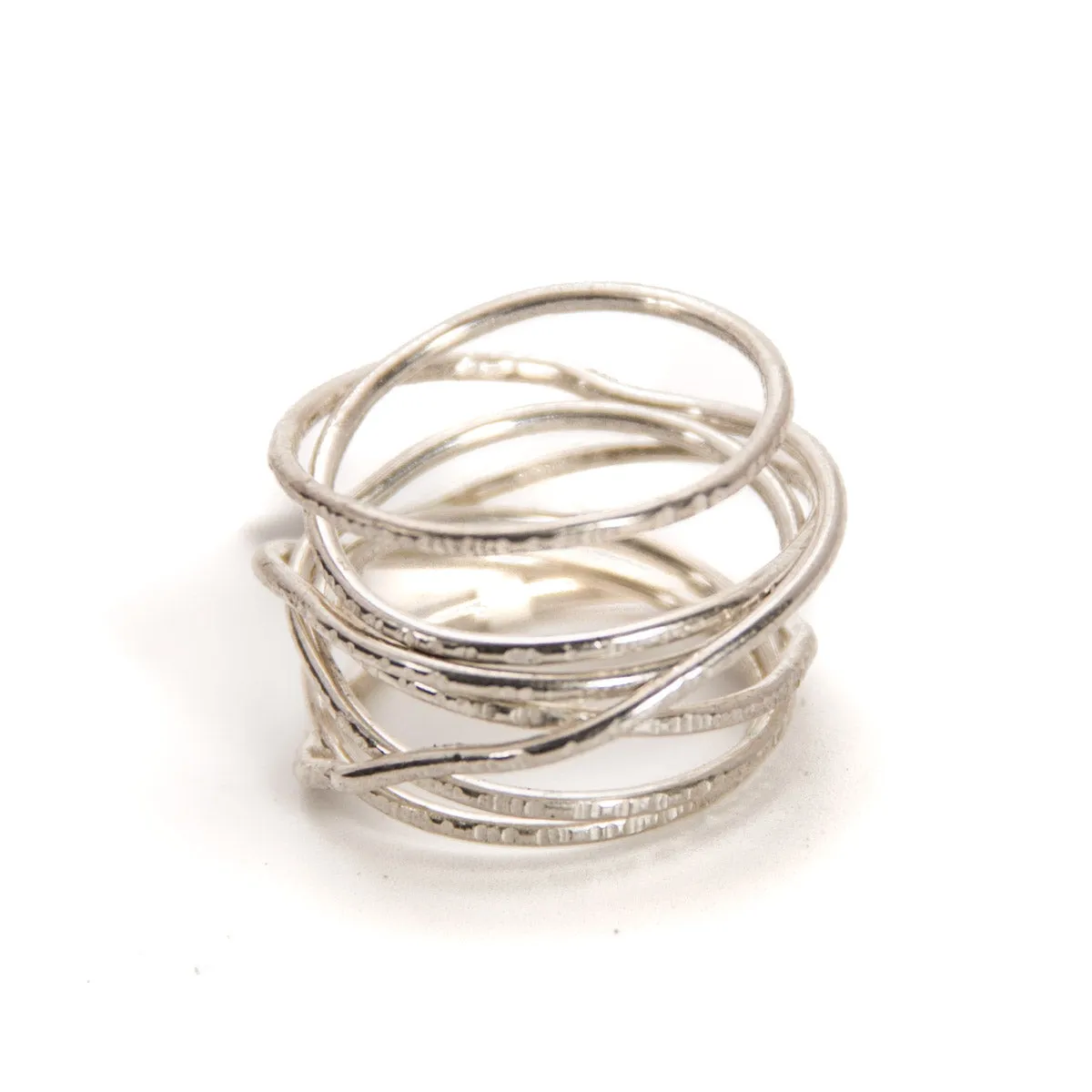 Hammered Coil Rings