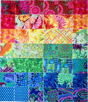 Kaffe Fassett Rainbow Charm Pack quilting cotton - Classic collection