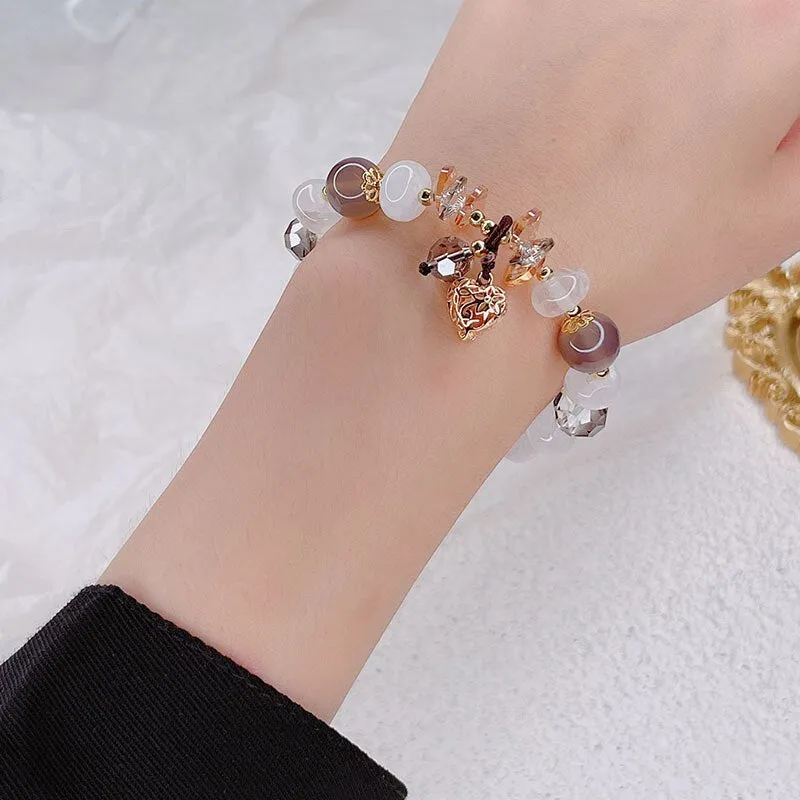 Korean style micro-inlaid crystal bracelet women's браслеты на руку love retro ethnic style bracelet bijoux pulsera браслет