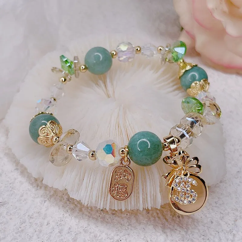 Korean style micro-inlaid crystal bracelet women's браслеты на руку love retro ethnic style bracelet bijoux pulsera браслет