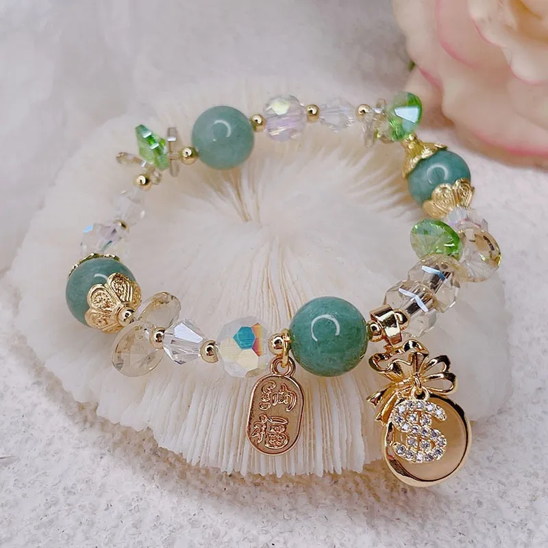 Korean style micro-inlaid crystal bracelet women's браслеты на руку love retro ethnic style bracelet bijoux pulsera браслет