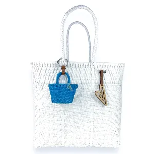 Maria Victoria | Tiny Tote Bag Charm | Turquoise