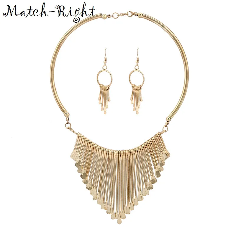 Match-Right Women Necklace Alloy Statement Necklaces Pendants Tassel Jewelry Ethnic Necklace Women Accessories NL564