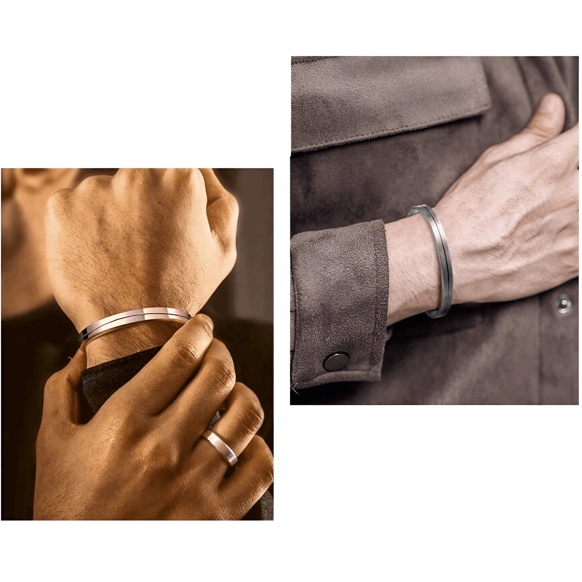 Men's Thin Cuff Bracelet