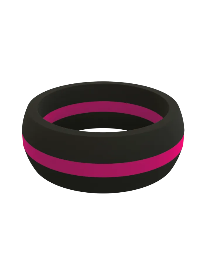 Men's Thin Pink Line Classic Silicone Ring