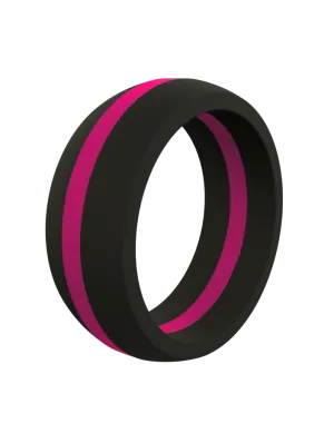 Men's Thin Pink Line Classic Silicone Ring