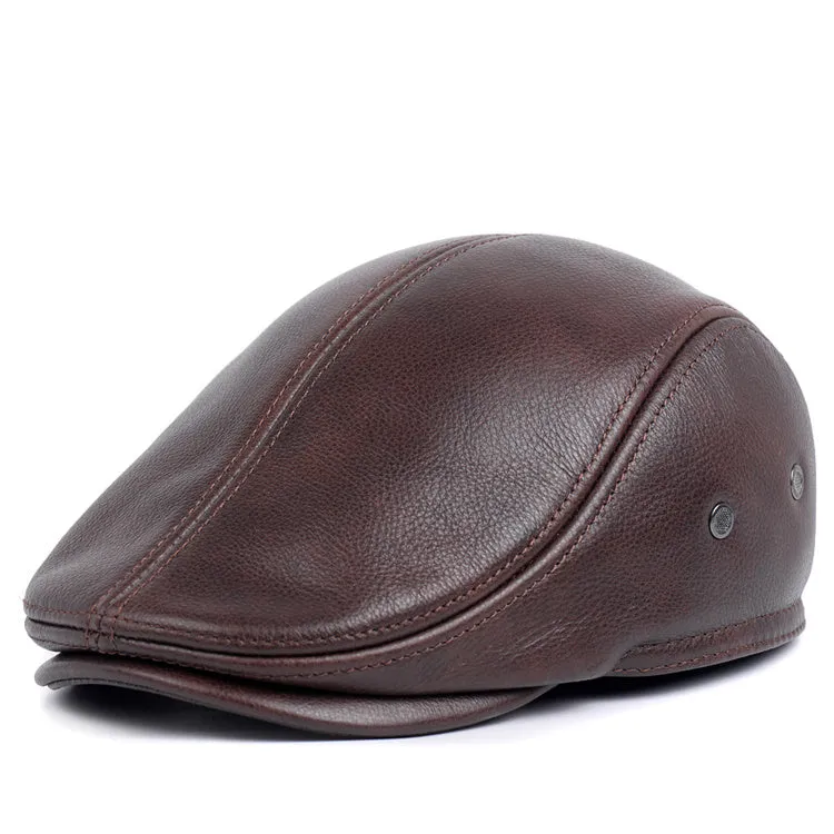 Middle-aged And Elderly Casual Leather Hats