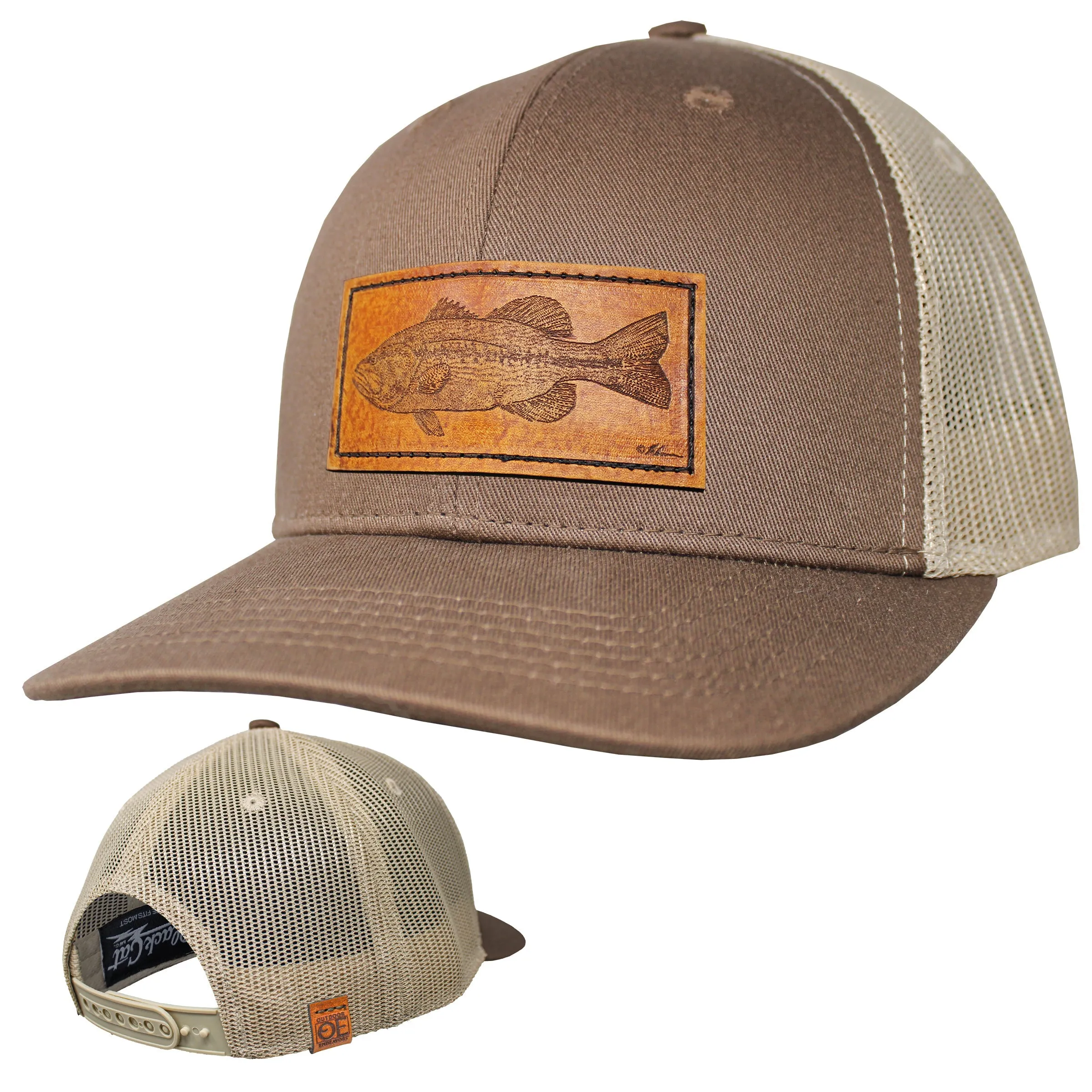 OE - Performance Trucker Hat - Bass Leather Patch