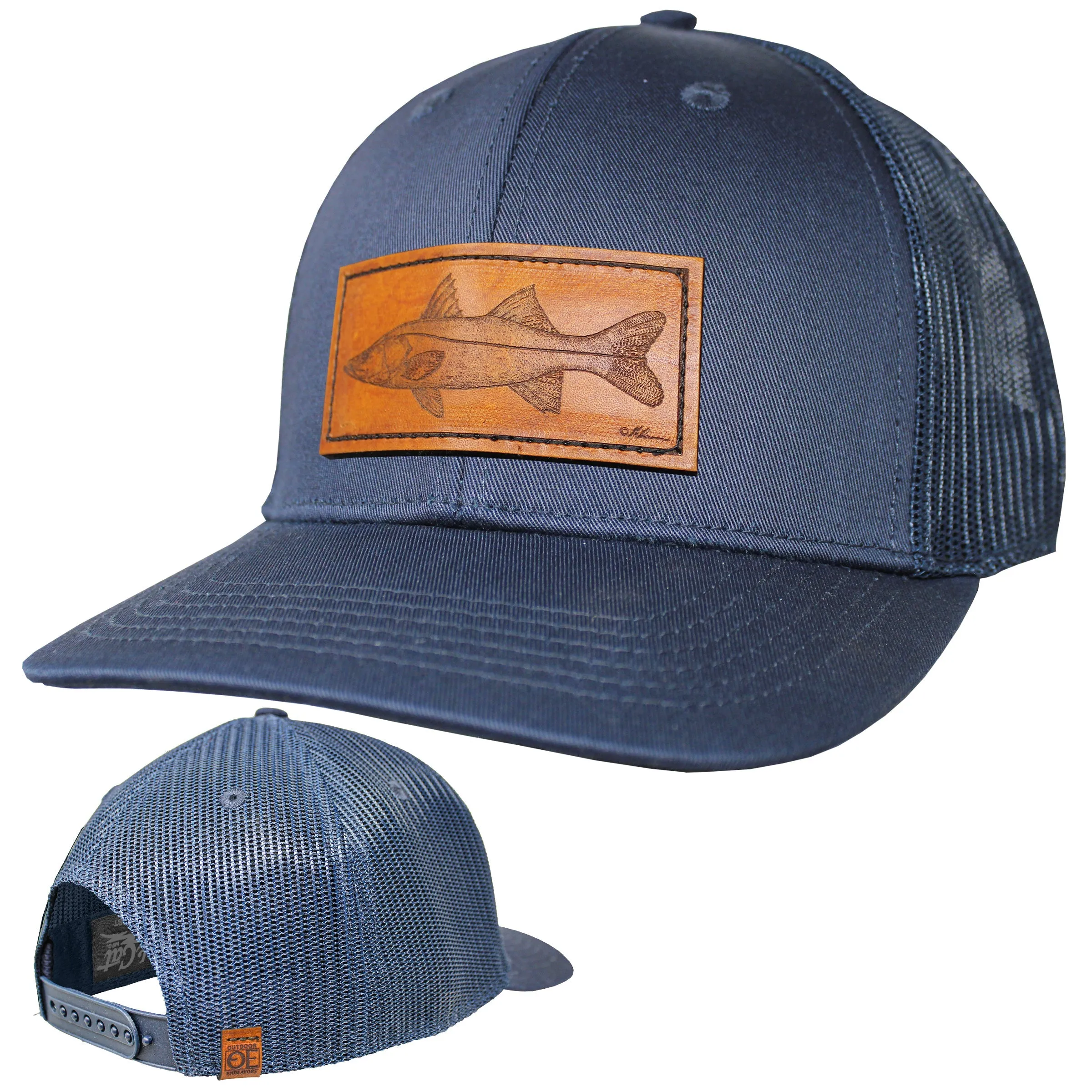 OE - Performance Trucker Hat - Snook Leather Patch