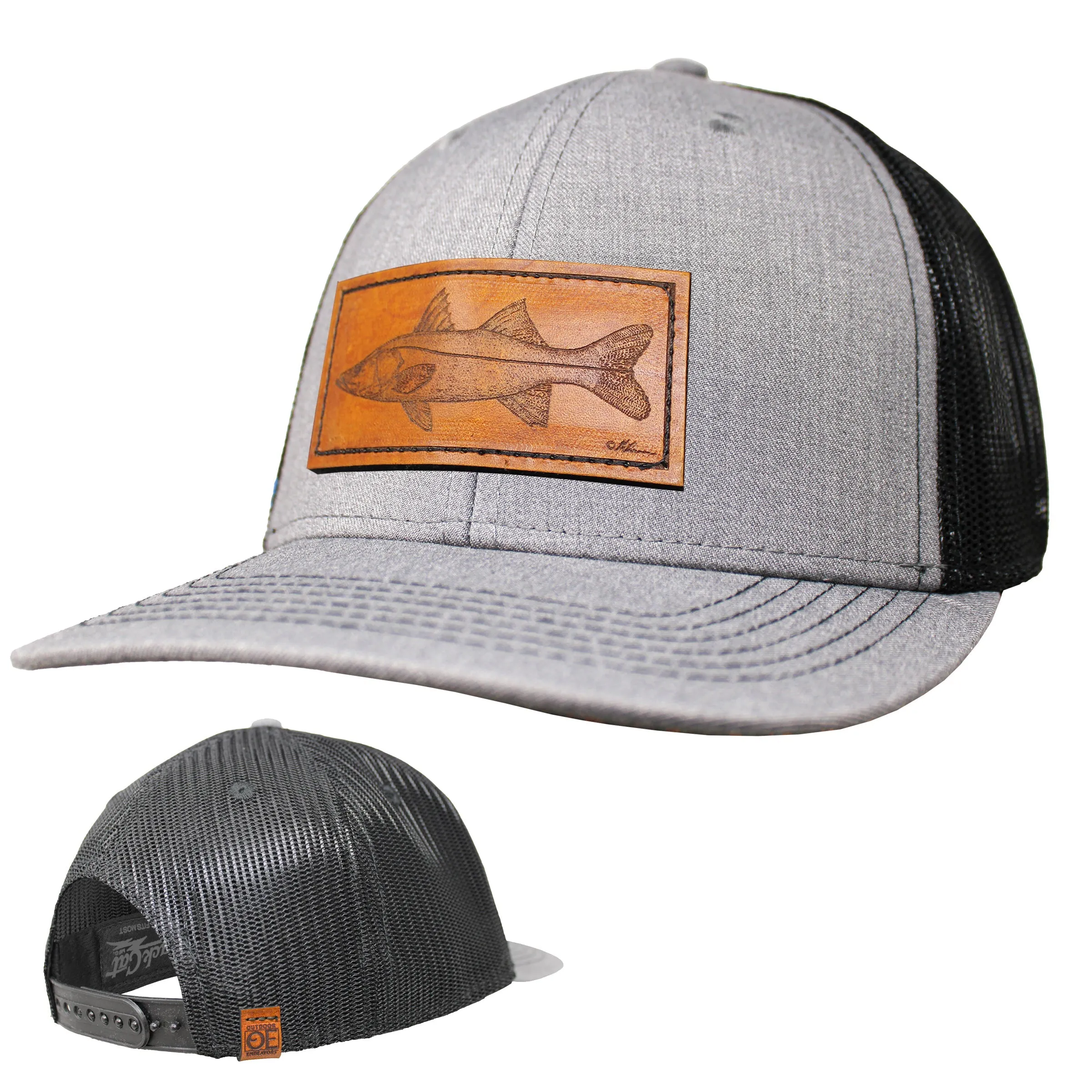 OE - Performance Trucker Hat - Snook Leather Patch