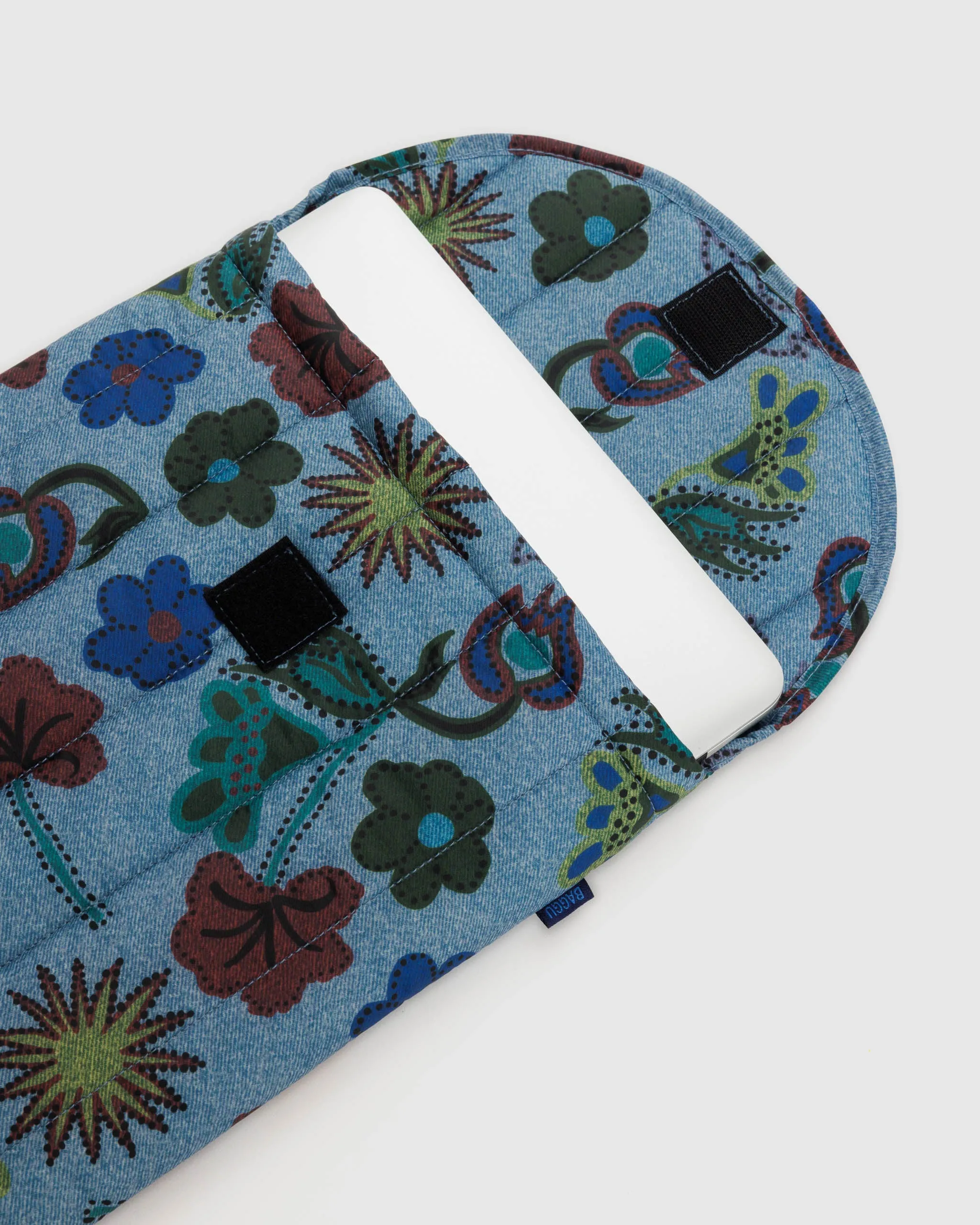 Puffy Laptop Sleeve 16" in Digital Denim Birds