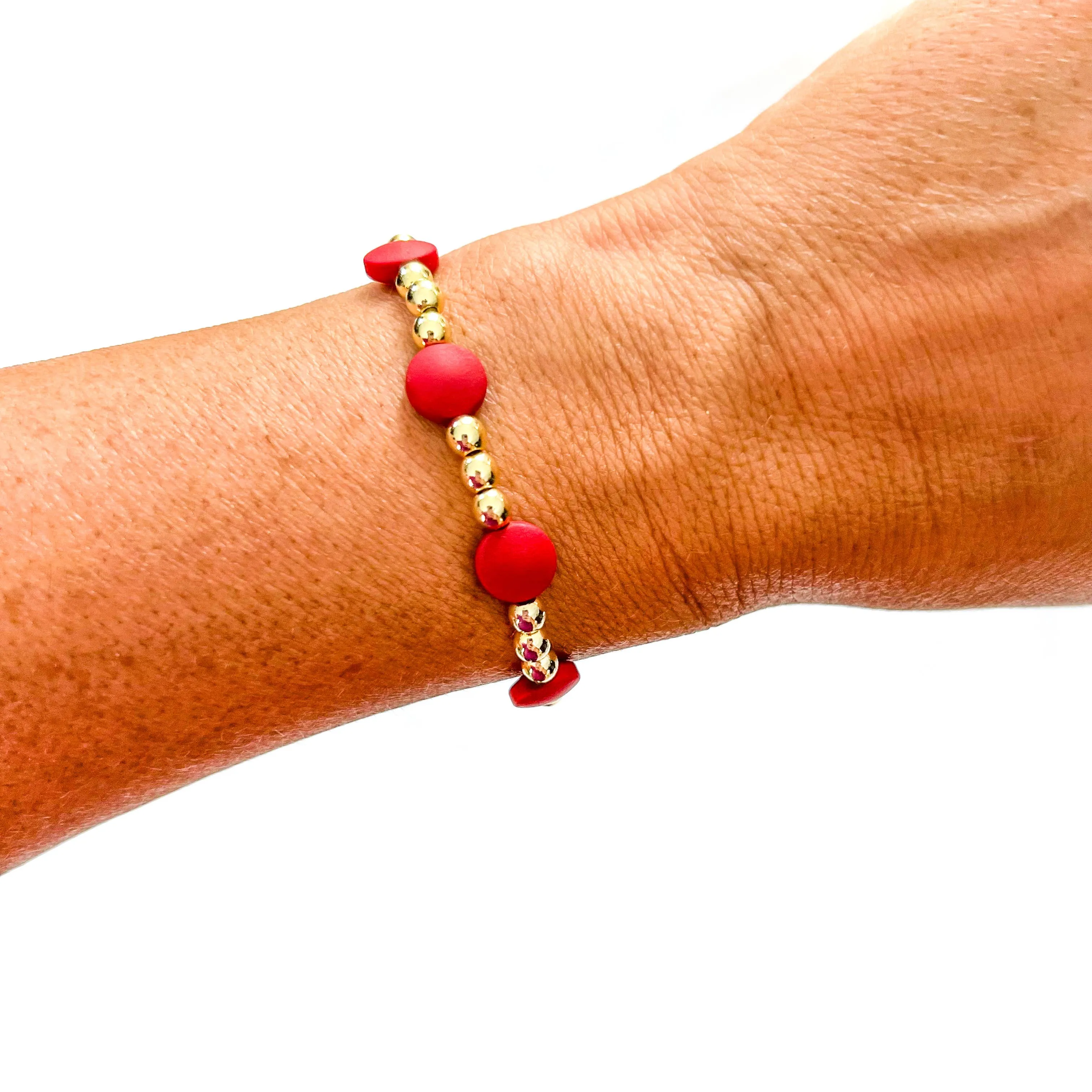 Red Mix Bead Bracelets