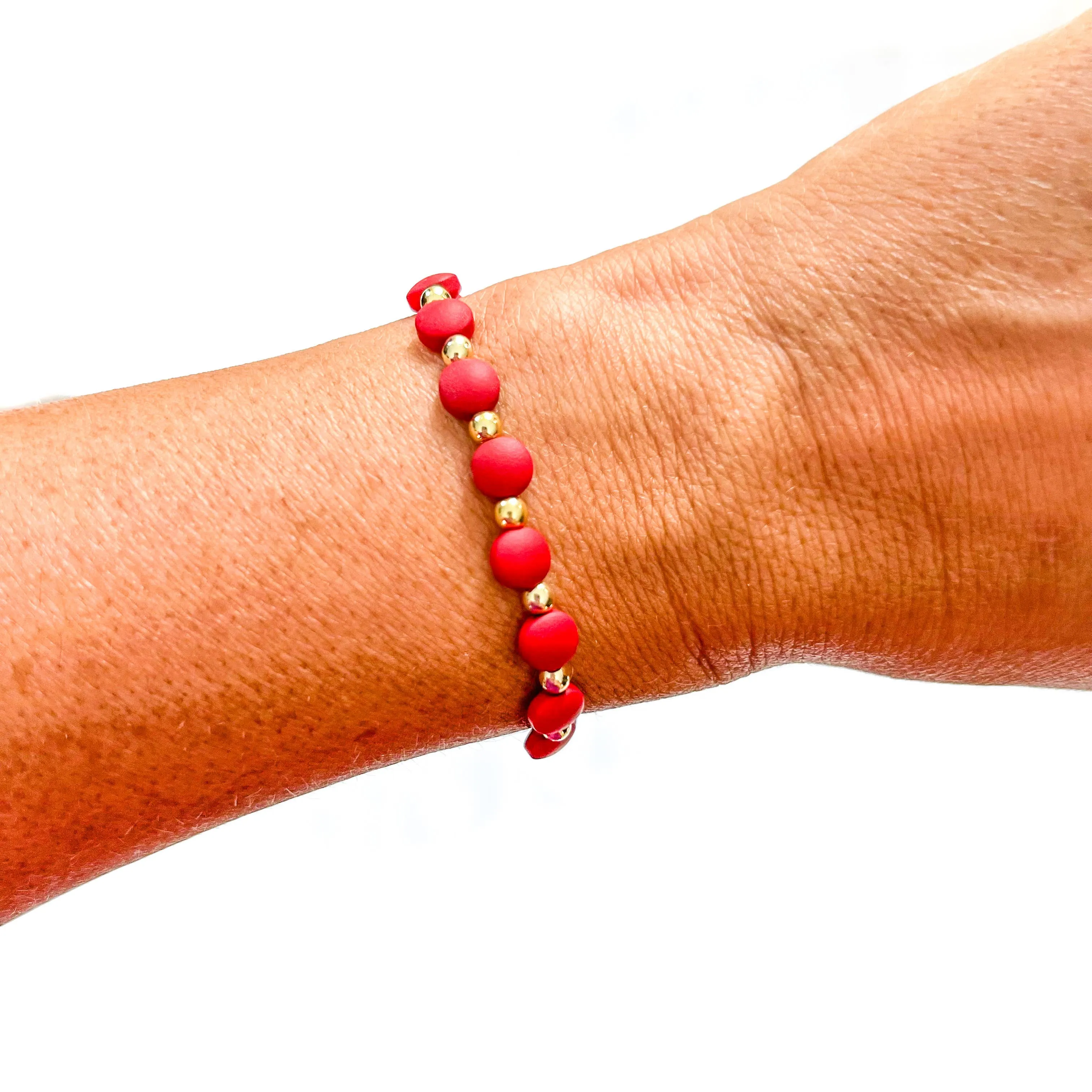 Red Mix Bead Bracelets