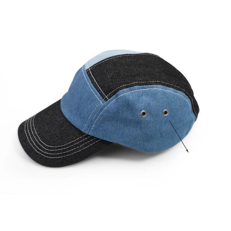 Retro Denim Patchwork Hats Casual Caps