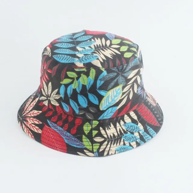 Reversible Bucket Hat Summer Sun Hats For Women Printed Bucket Hats