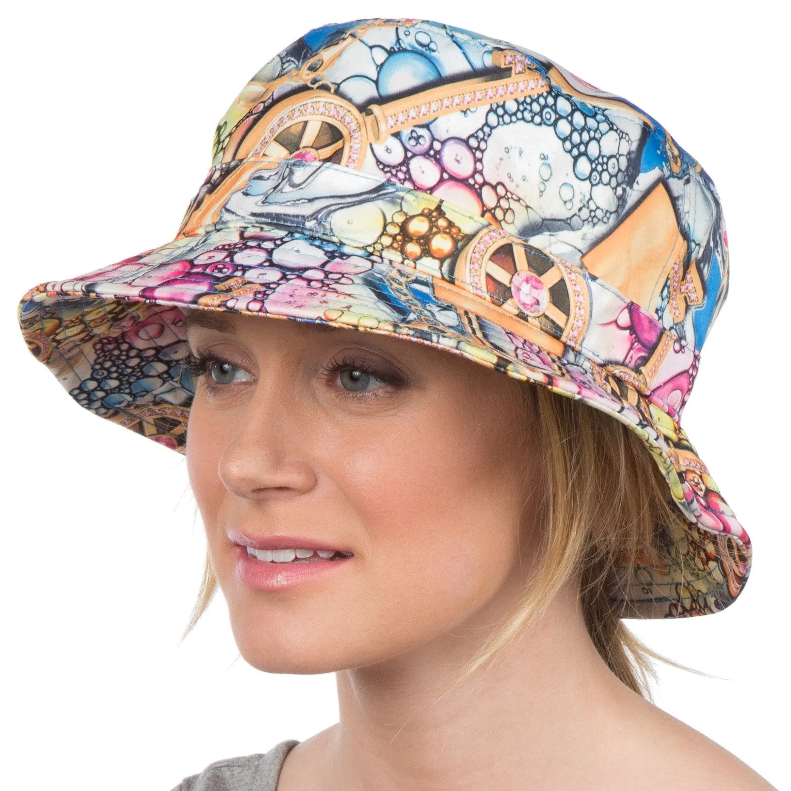 Sakkas Gemma Colorful Design Cloche Bucket Bell Summer Hat